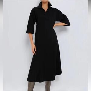 TUCKERNUCK Black Elliot Dress Size Medium NWT Retails $168 Long Classy Buisness